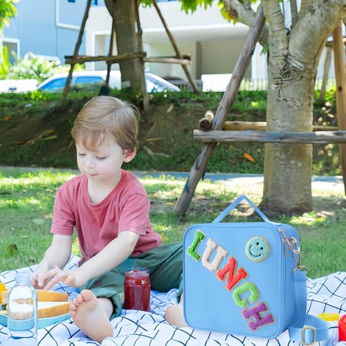 Insulated Lunch Bag With Adjustable Shoulder Strap (Dark Blue)