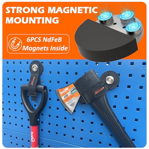 2packs Magnetic Hooks Heavy Duty (2.6in Magnet-Strape 2PCS)