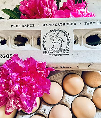 Egg Cartons Adorable Printed Design for Farm Fresh Eggs (Blank Stamping / 250)