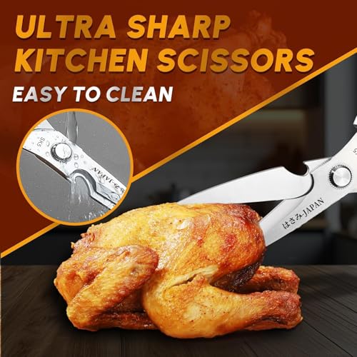 Kitchen Scissors for Food (Silver & Black)