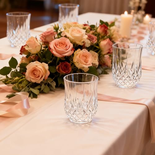 12 Pack Plastic Stemless Wine Glasses (12oz-transparent)