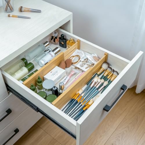 Bamboo Dresser Drawer Dividers (Natural / 3.2"H, Small)