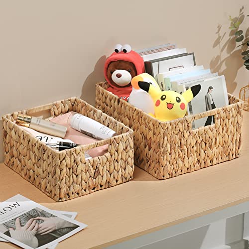Water Hyacinth Storage Baskets (15 x 12.8 x 7.5 inches / Natural (Water Hyacinth))