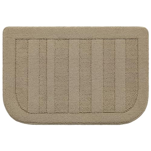 24x36 Inch Kitchen Rugs Non Slip Washable Kitchen Sink Rug (2' x 3' (Semicircular) / Beige)
