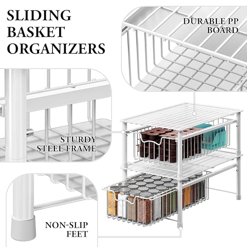 Stackable Basket Drawer (1-tier / White)