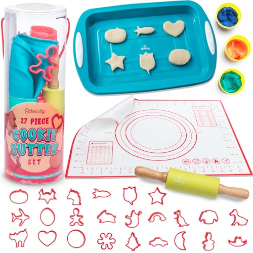 Kids Cookie Cutter Set with 24 Assorted Cookie Cutters Shapes (Cookie Cutter Set)