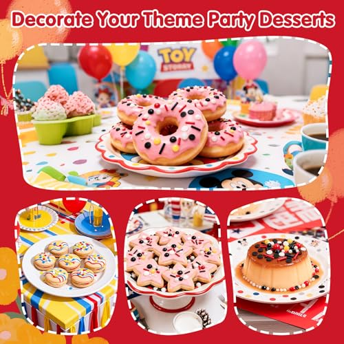 Edible Black White Red Yellow Pearls Jimmies Round Confetti Sprinkles (Mouse House)
