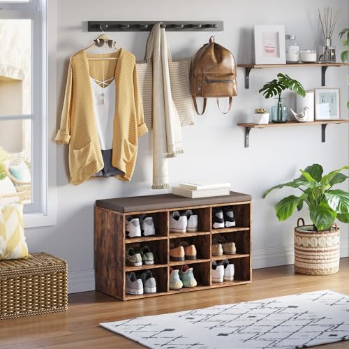 Long Wall Shelves (Rustic Brown / 31.5 Inch)