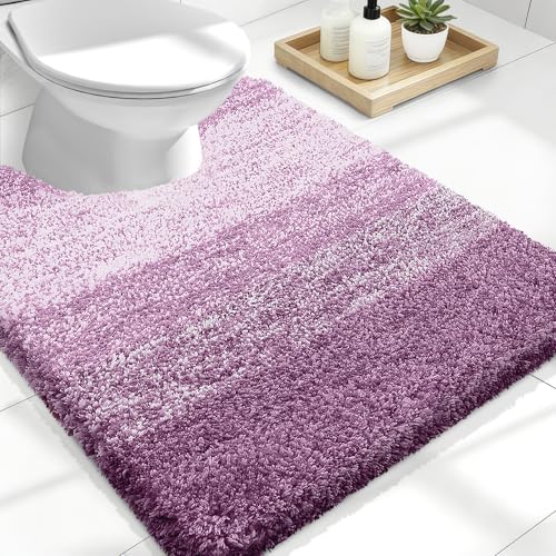 Luxury Toilet Rugs U (24" X 20" Contour Rug / Pinkish-purple)