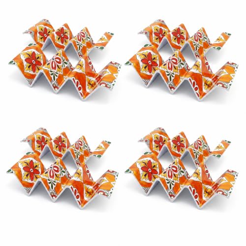 Melamine Taco Holder Stands (Set of 8 / Calor Orange)
