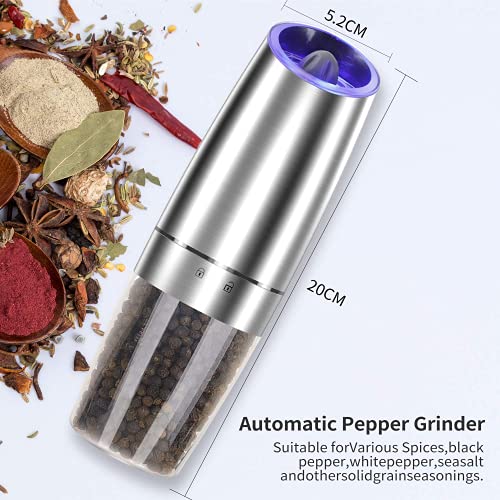 Gravity Salt and Pepper Grinder (Silver 2X)