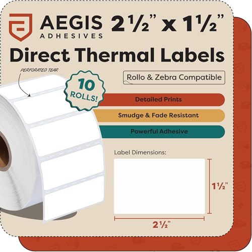 2.5" X 1.5" Direct Thermal Labels (2.5" X 1.5")