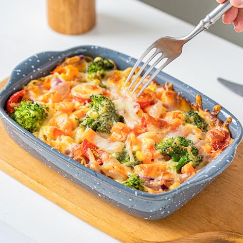 Ceramic Bakeware Dish Set of 3 (Grey)