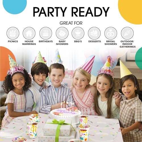 Sturdy Clear Plastic Plates 9" Party Plates 100 Pcs (9 inch / Clear)