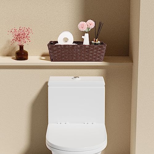 Plastic Wicker Storage Baskets (2 Count)