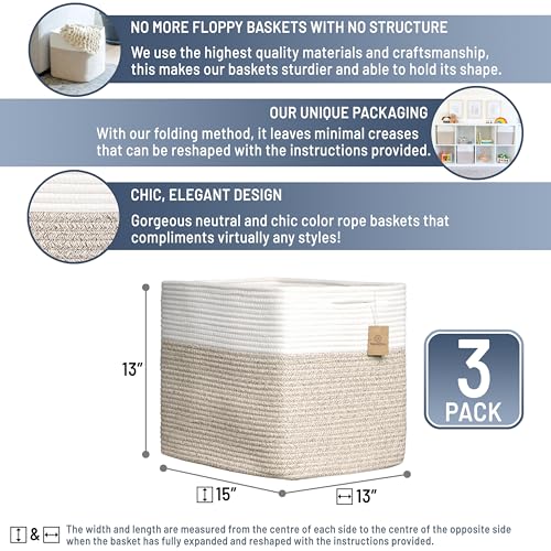 13x15x13 Kallax Storage Cubes Bins (Off White & Mixed Brown / 15 x 13 x 13 (Kallax))