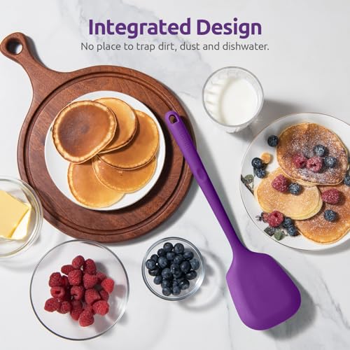 Silicone Turner Cooking Spatula (Purple / 13.6 in)