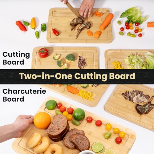 Extra Large Bamboo Cutting Board (17"L x 11"W)