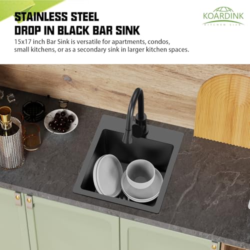 Black Kitchen And Bar Sink (15x17 Black)