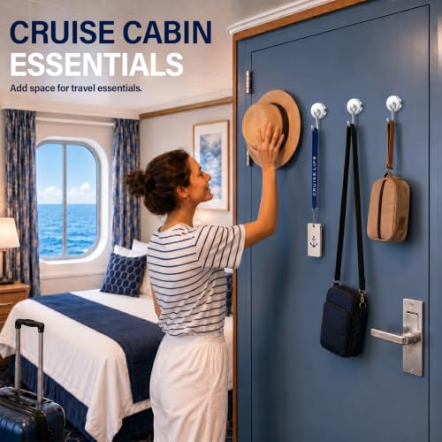 10 Pack Magnetic Hooks for Cruise Cabins (Silver / 1.26in)