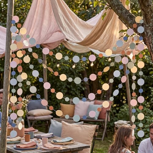 10 Pieces Dot Garland Banner Hanging (Boho Color)