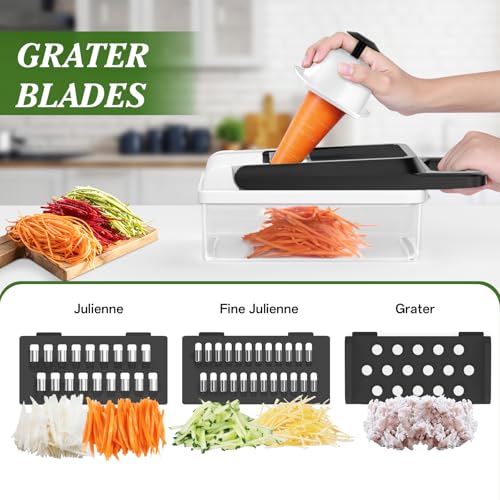 Veggie Chopper Vegetable Cutter (White / 10 blades)
