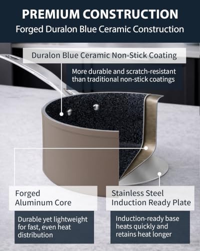 12pc Forged Lightweight Cookware Set (Clay (G10))