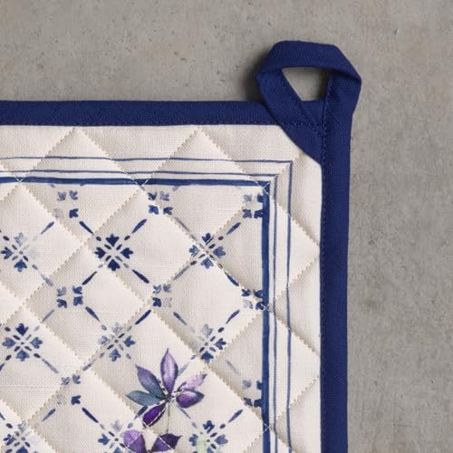 Pot Holders 100% Cotton Potholders (015 - Faience / 8" x 8" (Pot Holder Pack of 2))