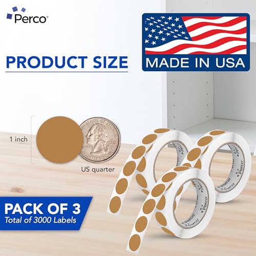 Kraft Brown Perforated Round Circle Dot Sticker 1 (Kraft Brown / 1 Inch)