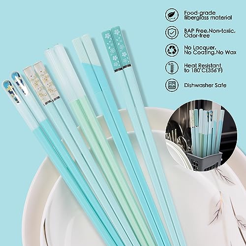 Chopsticks Reusable Dishwasher Safe (Light Blue)