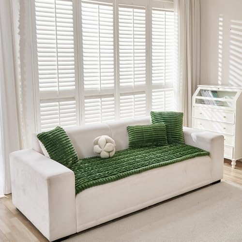 Couch Cover for Dogs Washable Non (Green / 27.6X82.7)