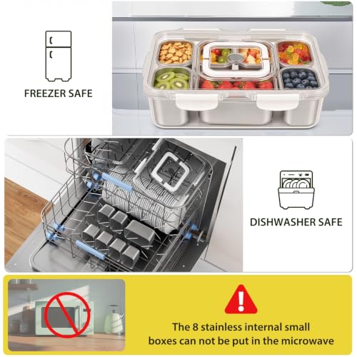 Snackle Box Container (7 Compartment (13.38"L x 9.25"W x 3.54"H))