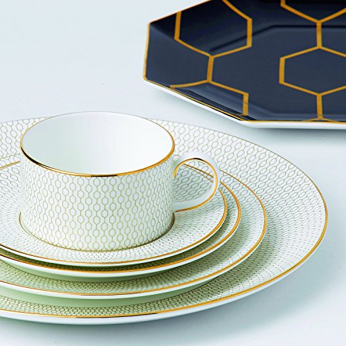 Gio Gold Accent Plate (ACCENT PLATE OCTAGONAL 9.1" CHARCOAL)