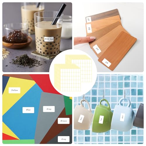 1620 Pcs File Folder Labels 0.6 x 1 Inch Blank Name Labels White Labels Stickers Writable Food Labels for Jars Boxes Envelopes School Office Kitchen (1620 Count)