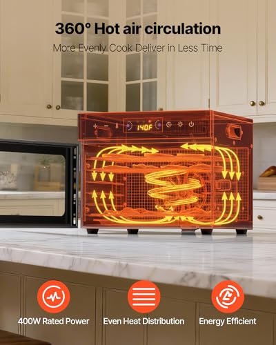 Food Dehydrator Machine (6-Trays/400W)