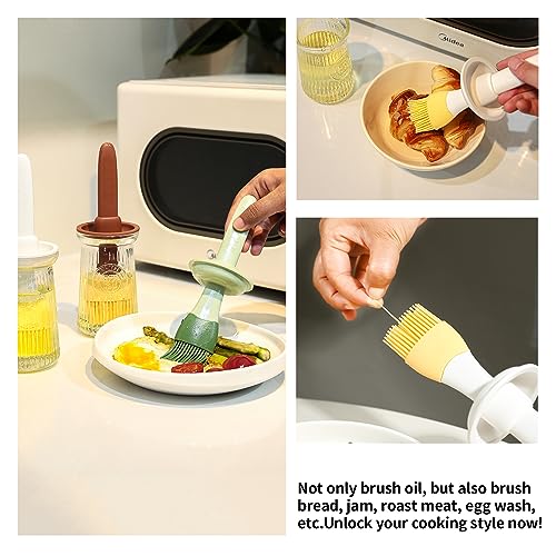 Oil Dispenser with Brush (1 Pack / Green)