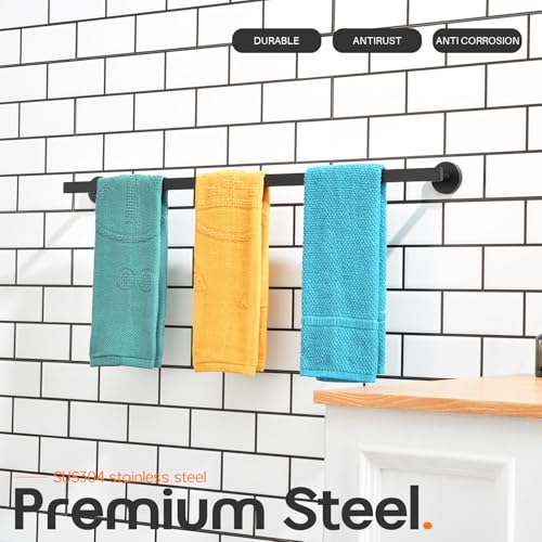 36 Inch Bathroom Towel Bar Bath Towel Rack Kitchen Towel Holder Long Towel Rails Wall Mounted SUS304 Stainless Steel Matte Black AN4001MB (Matte Black / 36-Inch)
