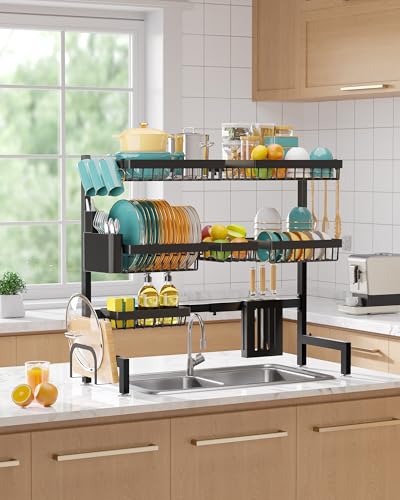 Over The Sink Dish Drying Rack (Black / Ultra - 6 Baskets)