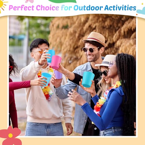 36 Pcs Kids Plastic Cups 8 oz Drinking Toddler Cups (Fresh)