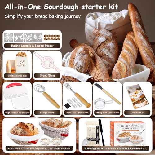 Sourdough Starter Kit (Oval & Round & Jar)