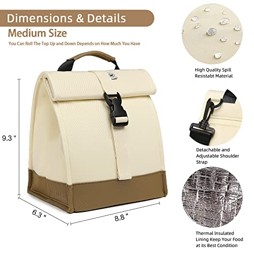 Insulated Lunch Bag Rolltop Lunch Box