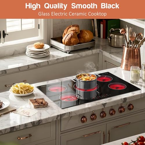 30 Inch Electric Cooktop (Black30 inch 5 burners)