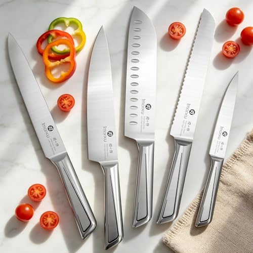 Gyutou Knife Set (Silver/Brown)