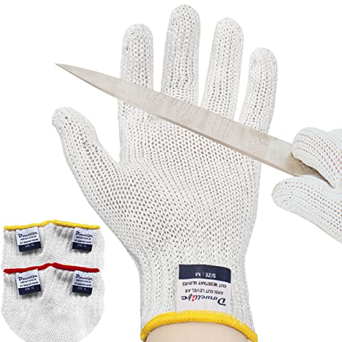 Level 8 Reinforced Cut Resistant Gloves (Medium (Pack of 2) / White)