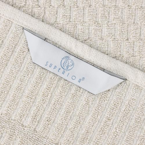 Juno Viscose Cotton Blend Medium Weight Bath Sheets (2 Piece Bath Sheet Set / Beige)