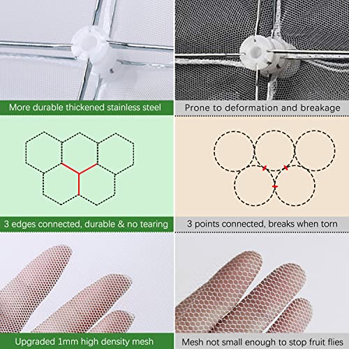 Mesh Food Covers for Outdoors (2 Extra Large (40x24 in) & 8 Large (17x17 in))