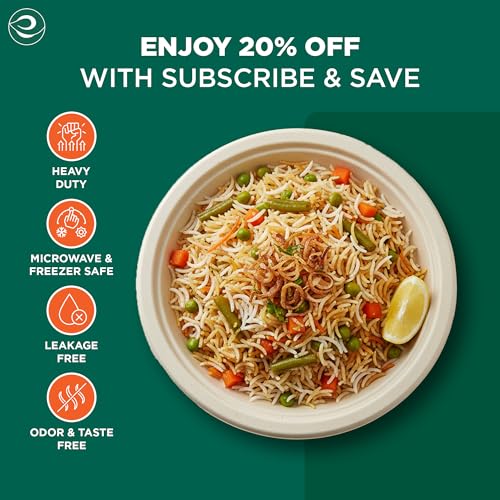 9 Inch Disposable Bagasse Paper Plates (9" [Natural])