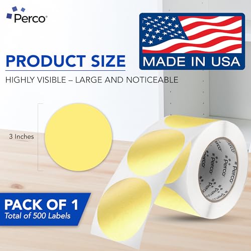 Metallic Gold Round Circle Dot Sticker 3 (Metallic Gold / 3 Inch)