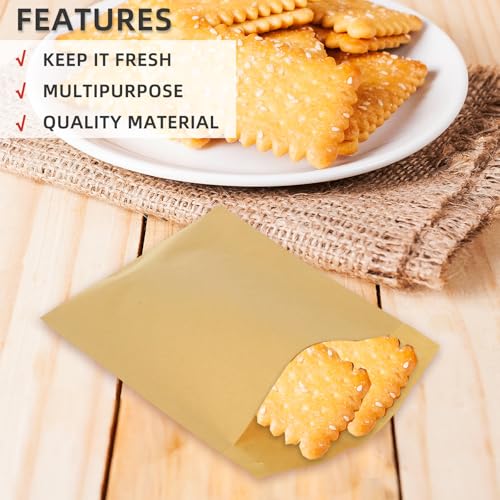 800 Pack Wax Paper Bags 4x6 inch Paper Cookie Bags (Kraft-800PCS / 4x6 inch)