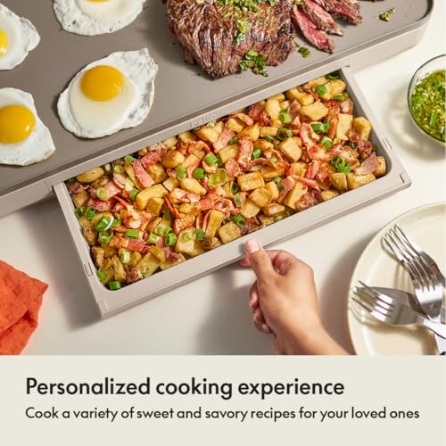 12 x 22 Electric Griddle with Warming Tray (12" x 22" / Oatmilk + Tray)